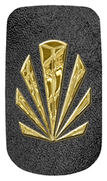 DAROYAL 602 GD SH BK Gold Sunburst Shimmer Black Background